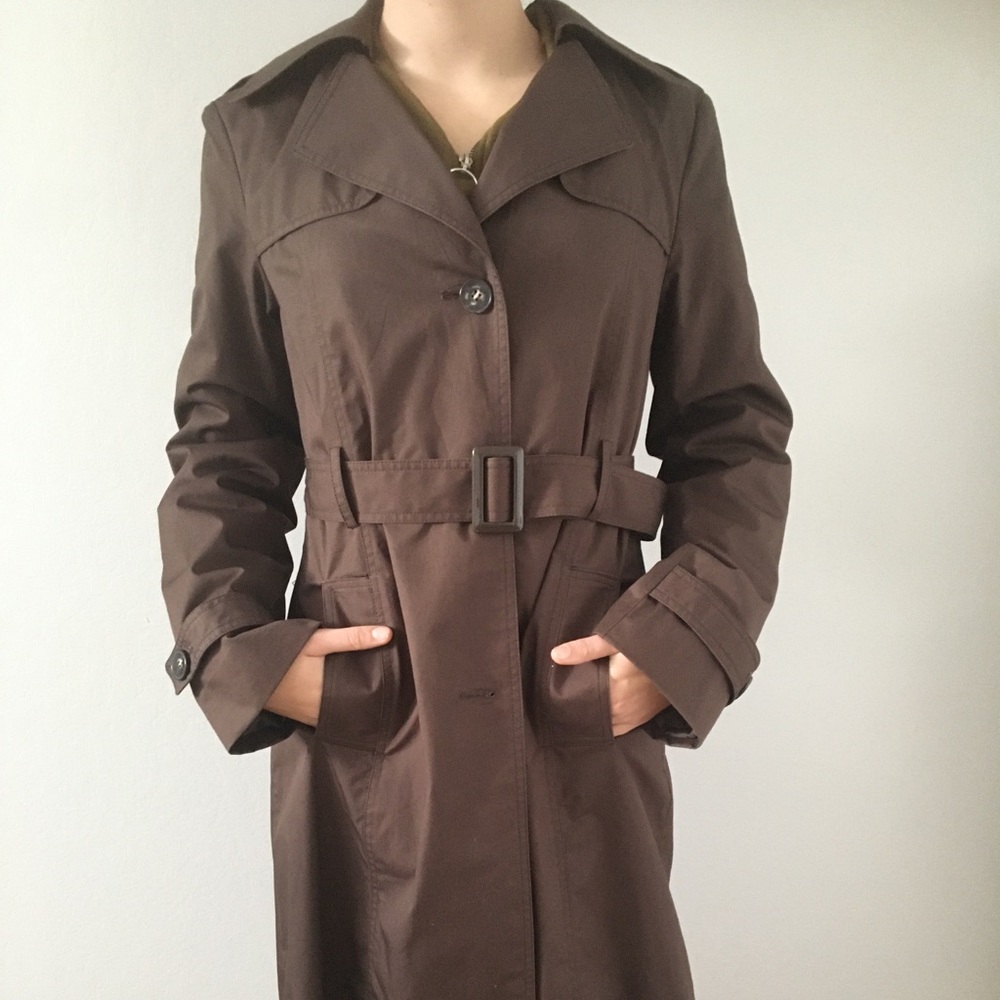 Attention Brown Trench coat Women Size Medium